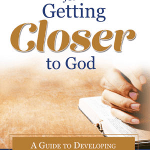 A book cover with someone holding their hands over an open bible.